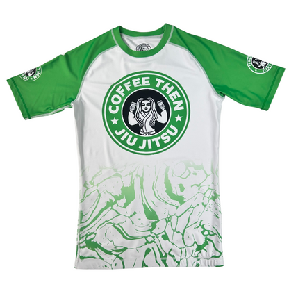 COFFEE THEN JIU JITSU WOMENS SHORT SLEEVE RASHGUARD