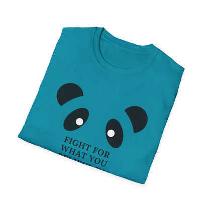 Panda MMA Fight for What You Believe In Graphic Tee – Bold, Stylish, and Perfect for Every Fighter Front & Back Design