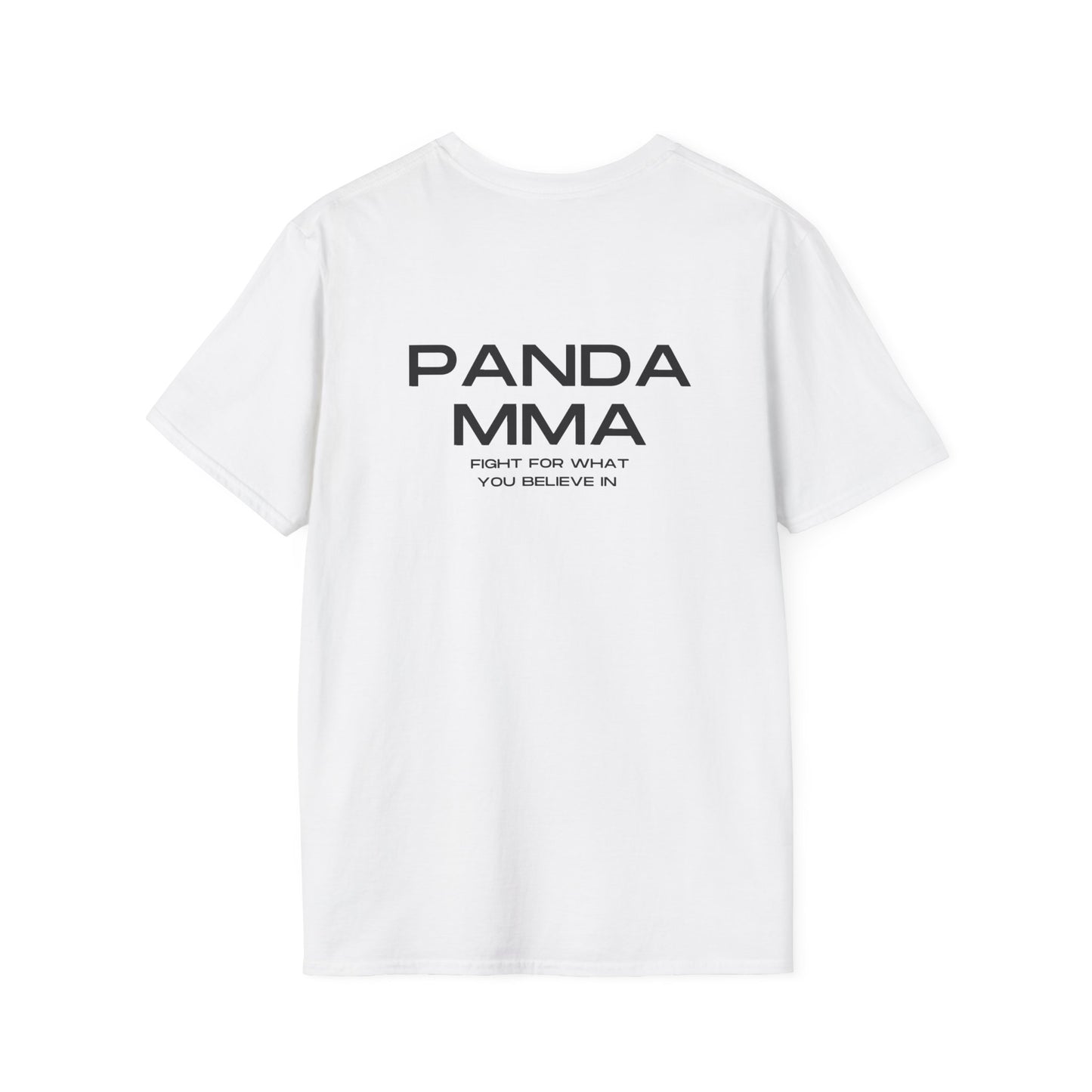 Panda MMA Logo Graphic Tee – Bold, Stylish, and Perfect for Every Fighter Front & Back Design