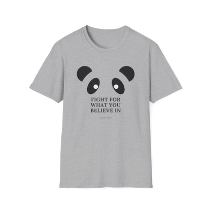 Panda MMA Fight for What You Believe In Graphic Tee – Bold, Stylish, and Perfect for Every Fighter Front & Back Design