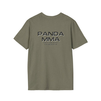 Panda MMA Logo Graphic Tee – Bold, Stylish, and Perfect for Every Fighter Front & Back Design