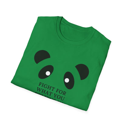 Panda MMA Fight for What You Believe In Graphic Tee – Bold, Stylish, and Perfect for Every Fighter Front & Back Design