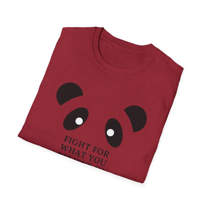 Panda MMA Fight for What You Believe In Graphic Tee – Bold, Stylish, and Perfect for Every Fighter Front & Back Design