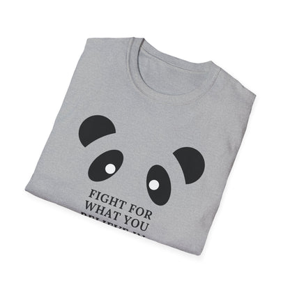 Panda MMA Fight for What You Believe In Graphic Tee – Bold, Stylish, and Perfect for Every Fighter Front & Back Design