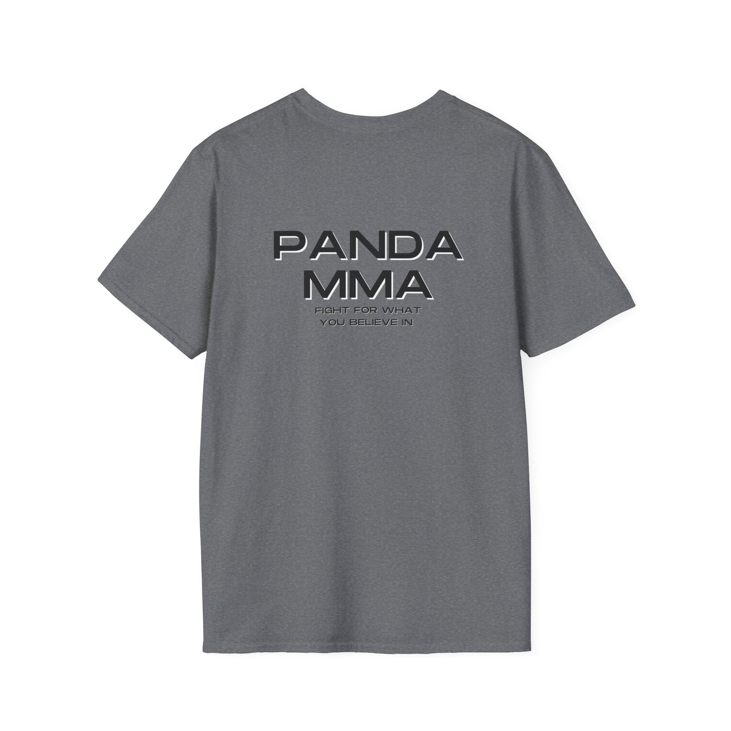 Panda MMA Logo Graphic Tee – Bold, Stylish, and Perfect for Every Fighter Front & Back Design