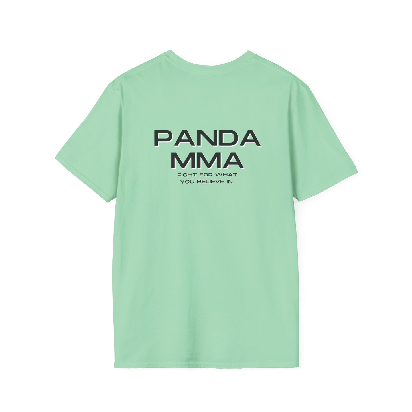 Panda MMA Logo Graphic Tee – Bold, Stylish, and Perfect for Every Fighter Front & Back Design