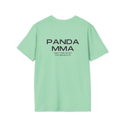 Panda MMA Logo Graphic Tee – Bold, Stylish, and Perfect for Every Fighter Front & Back Design