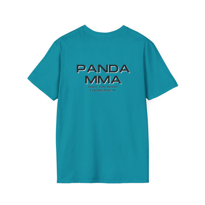 Panda MMA Logo Graphic Tee – Bold, Stylish, and Perfect for Every Fighter Front & Back Design