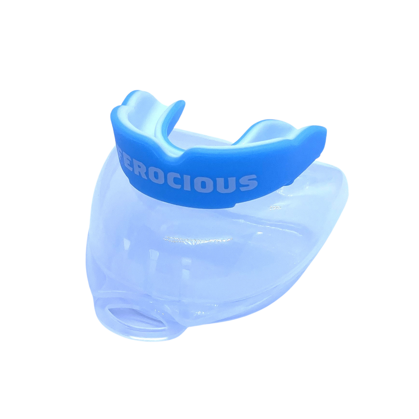 LIGHT BLUE AND WHITE ADULT MOUTHGUARD