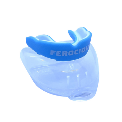 LIGHT BLUE AND WHITE ADULT MOUTHGUARD