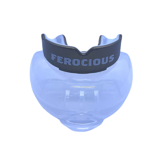 GOLD AND WHITE ADULT MOUTHGUARD