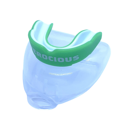 GREEN AND WHITE ADULT MOUTHGUARD