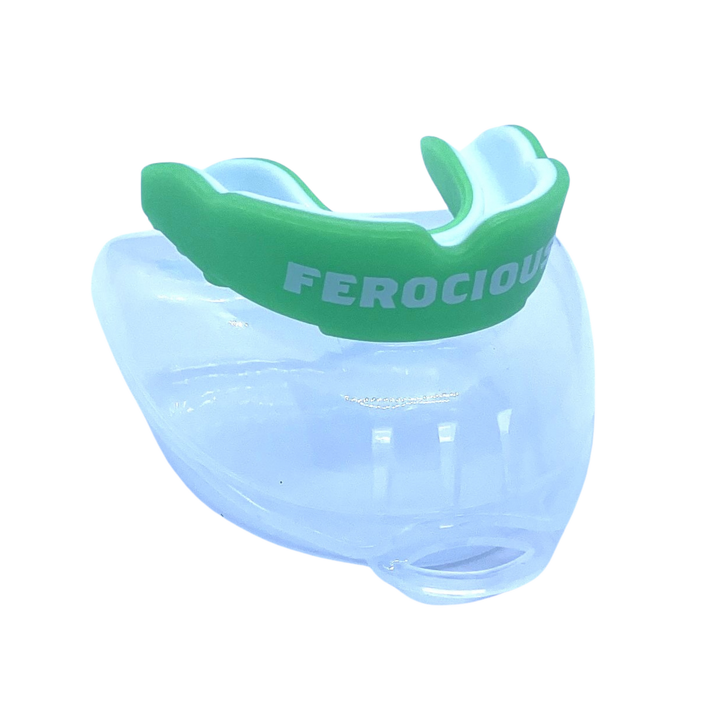 GREEN AND WHITE ADULT MOUTHGUARD