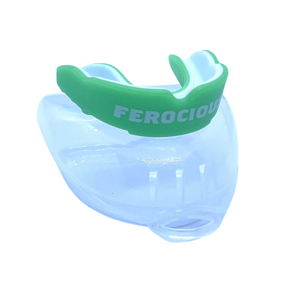 GREEN AND WHITE ADULT MOUTHGUARD