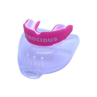 PINK AND WHITE ADULT MOUTHGUARD