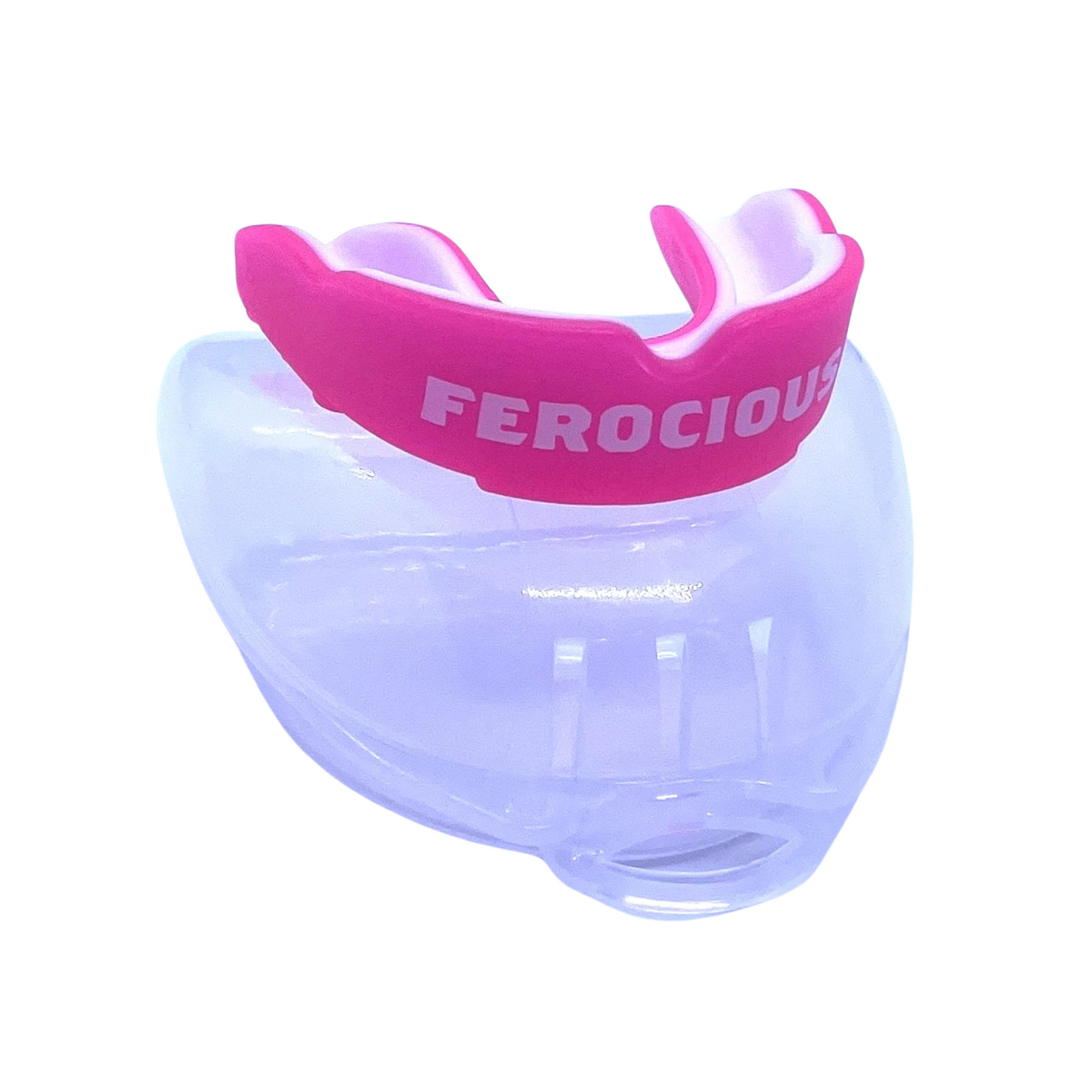 PINK AND WHITE ADULT MOUTHGUARD