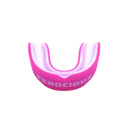 PINK AND WHITE ADULT MOUTHGUARD