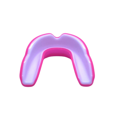 PINK AND WHITE ADULT MOUTHGUARD